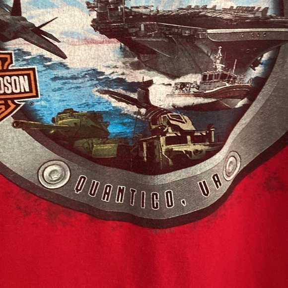 Harley Davidson red long sleeve Christmas tee - Picture 6 of 9